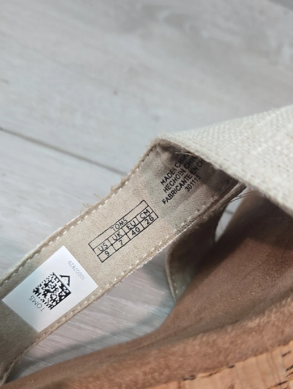 Toms Women Cork Wedge Sandals  Ankle Strap in Natural Shoes Sz 9